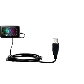 Gomadic USB Data Hot Sync Straight Cable designed for the Visual Land Prestige 10 (ME-110) with Charge Function Two functions in one unique TipExchange enabled cable