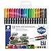 STAEDTLER 3187 TB18 ST 3187 TB18 - Doppelfasermaler permanent, feine und ultrafeine Spitze, für viele Oberflächen geeignet, Klarfaltetui mit 18 leuchtenden Farben