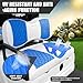 Rosefray Golf Cart Diamond Seat Covers Kit, Fit for Yamaha G29 Drive/Drive 2 Front Seat Cushion, No Nails Required-Blue&White