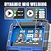 AZZUNO 200A MIG Welder,110V/220V Dual Voltage multiprocess welder,Gas Gasless MIG Welding Machine,4 in 1 Flux MIG/Solid Wire/Lift TIG/Stick ARC Welder (Grey)