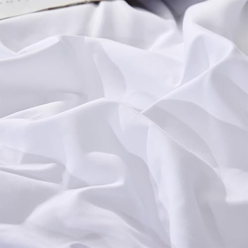 Miniatura 345 de Luxlovery - Juego de edredón azul neblina, tamaño matrimonial, minimalista, azul polvoriento, edredones de algodón suaves y transpirables, azul