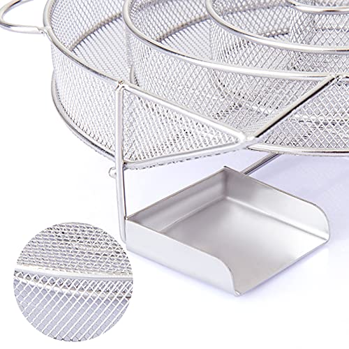 Encham Rund Rauchgenerator Edelstahl Kaltraucherzeuger Kaltrauchgenerator für Kugelgrill Smoker und Räucherofen Räucherschnecke 18 CM
