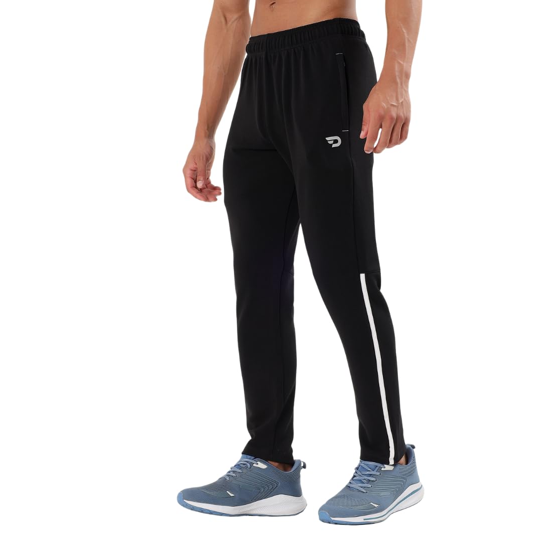 Stripe Trackpant, Men's Slim Fit Jogger (in, Alpha, M, Regular, Black)-image-36