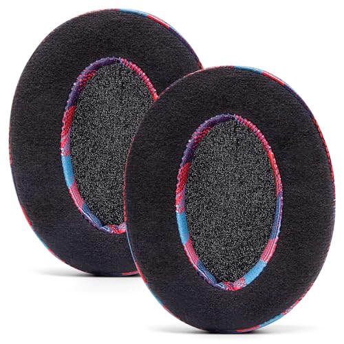 WC PadZ Velour - The Ultimate Upgraded Earpads by Wicked Cushions - Compatible with Audio Technica, HyperX, SteelSeries Arctis & More - Extra Thick - Bigger Opening - Soft Memory Foam | (Speed Racer)