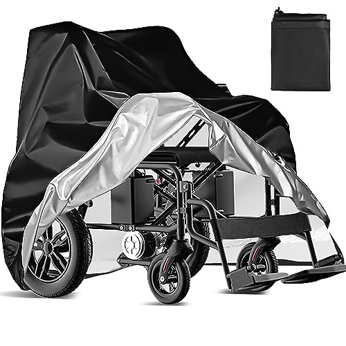 Heavy Duty Waterproof & Dustproof Electric Wheelchair Cover - Prevent Rain Wind Dust Sun & UV for Indoor & Outdoor Use