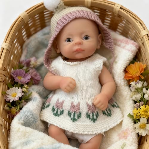 Muñeca Bebe Silicona Reborn 10 Pulgadas Realista miniatura 5