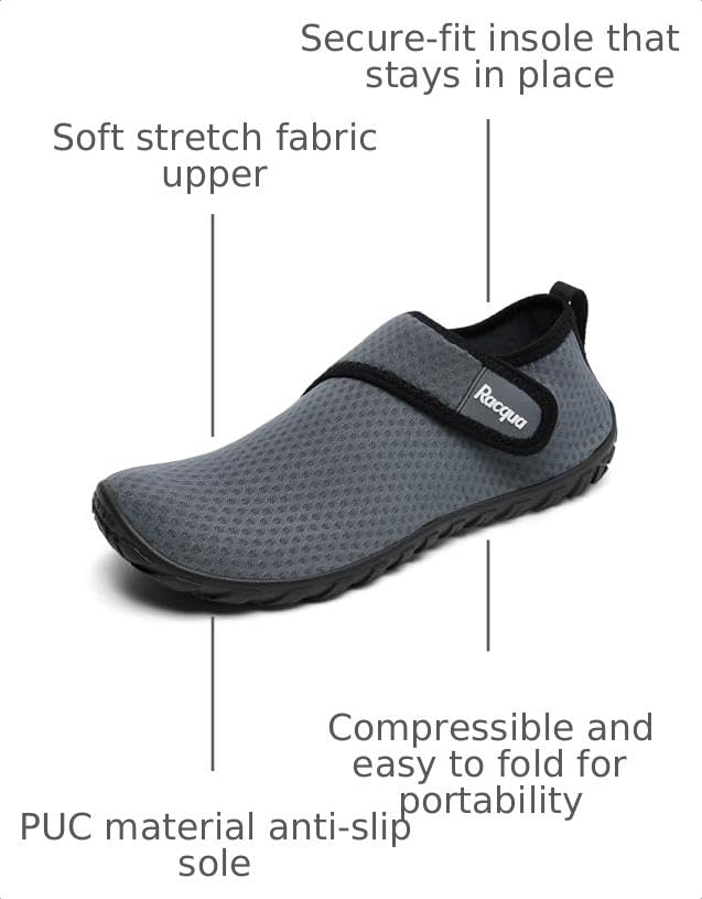 Image of Racqua Men's Women's Water Shoes Barefoot Quick Dry Lightweight Aqua Shoes Swim Beach Shoes
