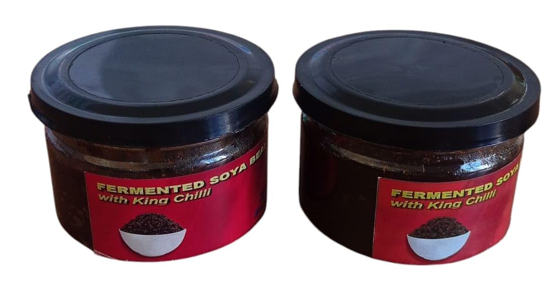 Made In Nagaland | Zonee Fermented Soya Bean Pickle with Naga King Chilli, Traditional Asian Condiment, 2 Pack-picture-19