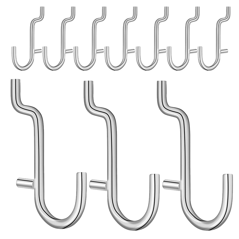 Crochets robustes en acier inoxydable pour panneau perforé garage et atelier