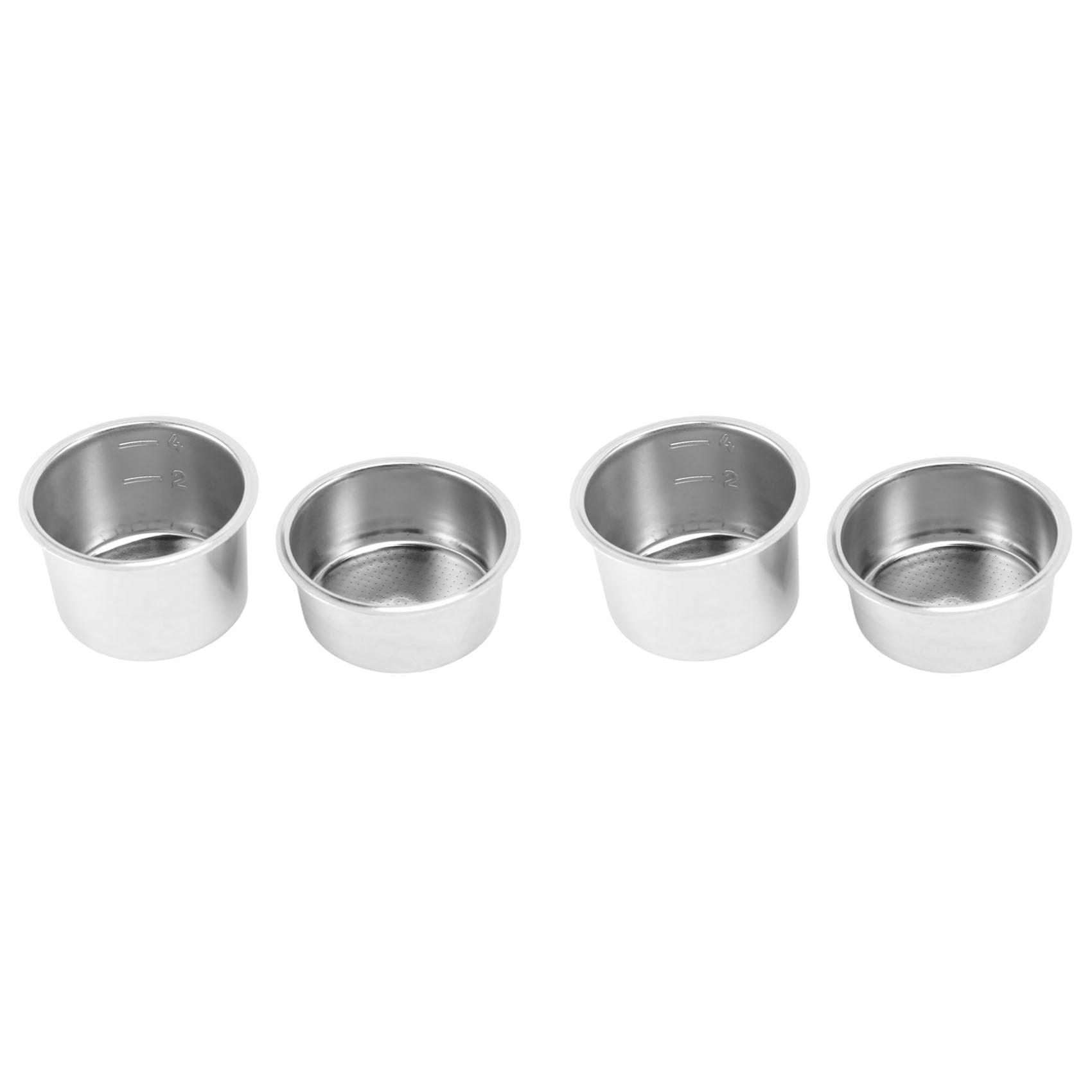 Hndhbfgrt 4 Packs of 51mm 2/4 Cup Filters, Bottomless Portafilter Replacement Filter Basket for Coffee, for EC680 EC685