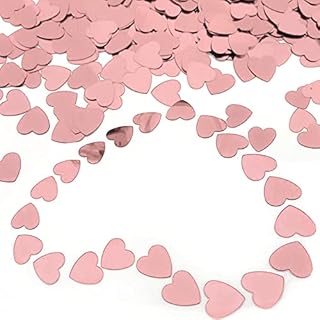 Heart Confetti Glitter Table Confetti 1000pcs Wedding Table Confetti for Party Table Decoration Metallic Foil Confetti for Valentine's Day Birthday Wedding Anniversary Balloons Baby Shower