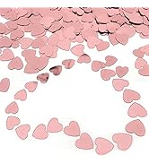 Rose Gold Shiny Hearts Confetti Wedding Table Decorations Rustic Small Love Hearts Table Confetti...