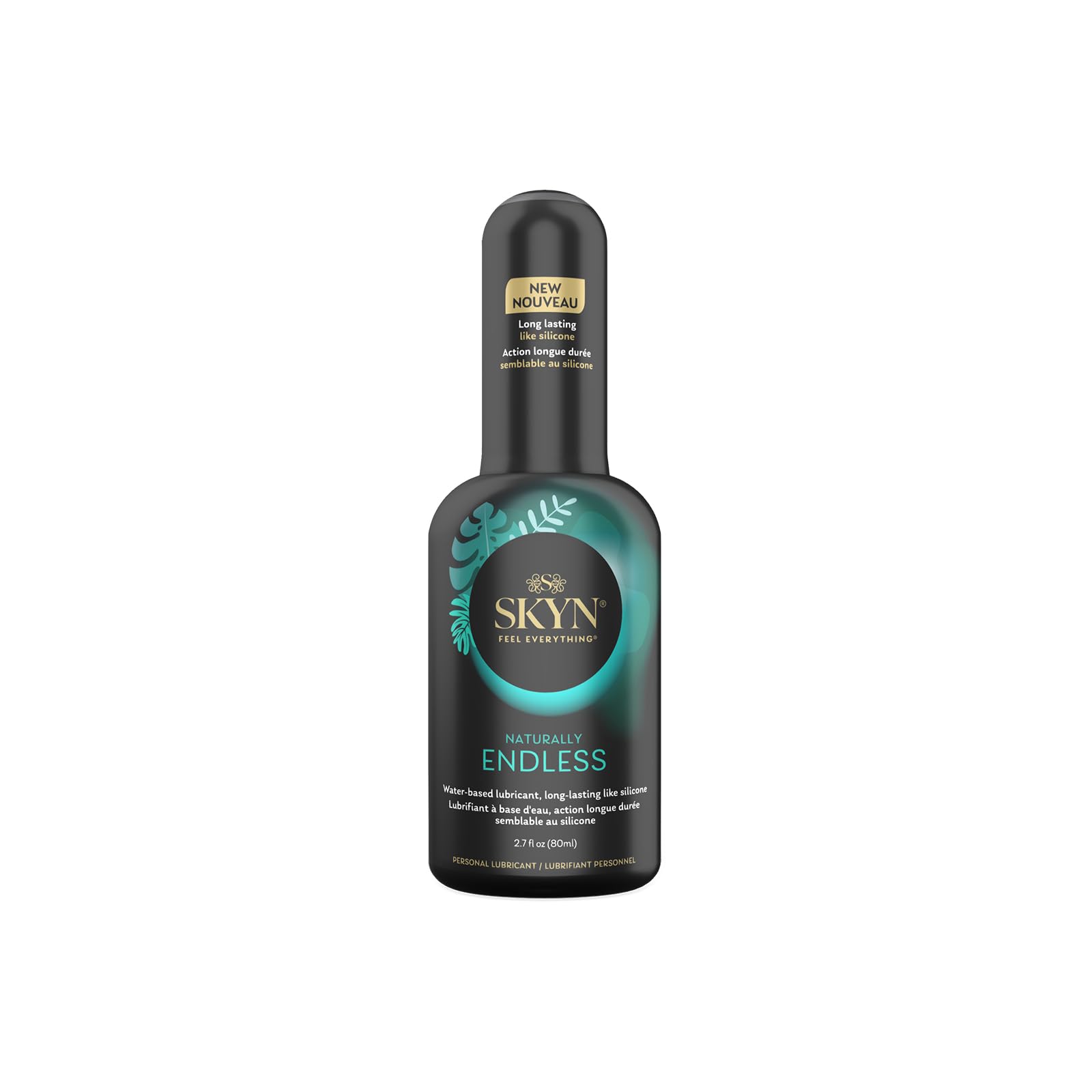 SKYN Naturally Endless (80 ml), gel lubricante a base de agua y de larga duración, compatible con preservativos, con un 99% de ingredientes naturales.
