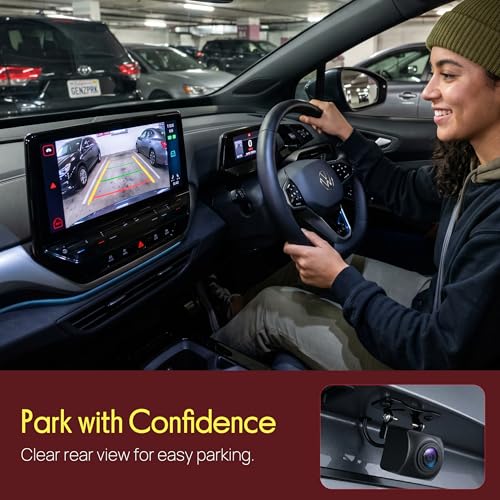 Image of Pyle Backup Camera for Car, Truck, Trailer, RV & Van | HD AHD 720P & CVBS Switchable Reverse Camera | 170 Fisheye Lens | Night Vision & Parking Guidelines | IP68 Waterproof | 12V-24V | Pack-2