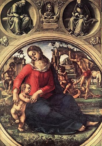 Graffiti Art Mural Luca Signorelli Dame à l'Enfant Peinture Poster Décoration Maison