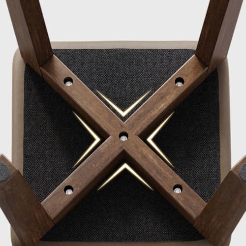 Taburete Vani de madera maciza asiento de maquillaje rojo tocador 3