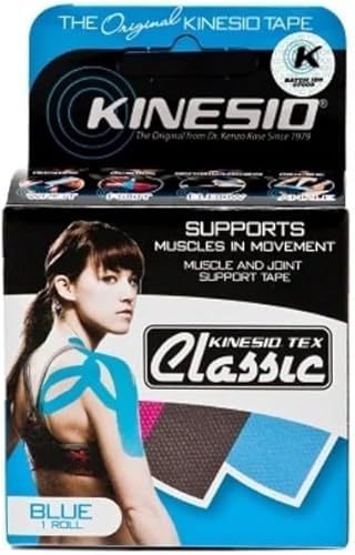 Kinesio Taping - Cinta adhesiva elástica terapéutica atlética Tex Classic - Azul  2 pulgadas x 13 pies
