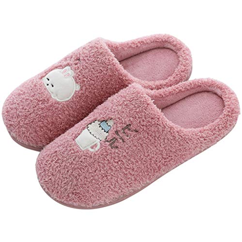 Gibobby Womens Slippers with Arch Support Women's Memory Foam Slippers Comfort Wool-Like Plush Fleece Lined House Shoes for Indoor & Outdoor