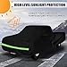 Waterproof Truck Cover Compatible with 1972-1993 Dodge Ram D/W Series D100/150/200/250/300 Standard Cab Long 8ft Bed, 420D All Weather Truck Covers with Zipper Door for Snow Rain Protection
