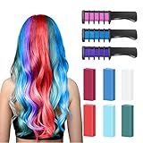 【Fácil de usar】 Con el diseño de peine fijo, son fáciles de aplicar de arriba hacia abajo en el cabello sin mancharse las manos. Mantenga sus manos libres de pintura. Esta tiza para el cabello tiene un aplicador de peine pequeño que puedes cepillar fácilmente sobre tu cabello.