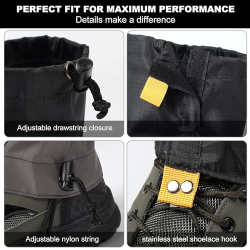 image for Uponauot Gators for Hiking Boots and Shoes, Lightweight Adjustable Leg