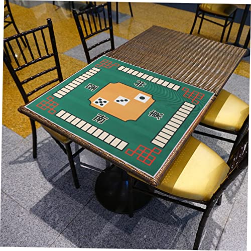Tapis de mahjong antidérapant et nappe de table carrée en polyester