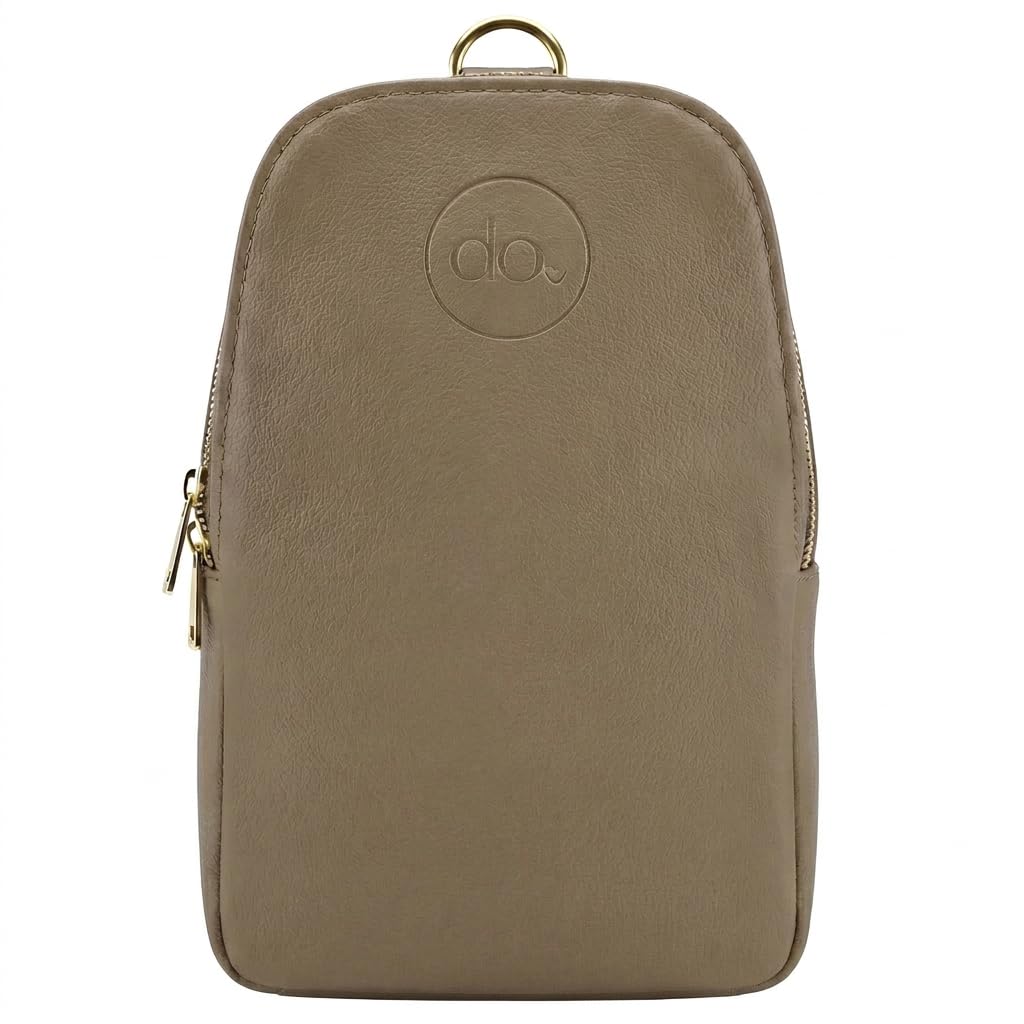 Do Love Mini Diaper Bag Backpack for Mom, Small Diaper Bag, Small Travel Diaper Backpack with Crossbody Strap, Lightweight Baby Bag (Tan)