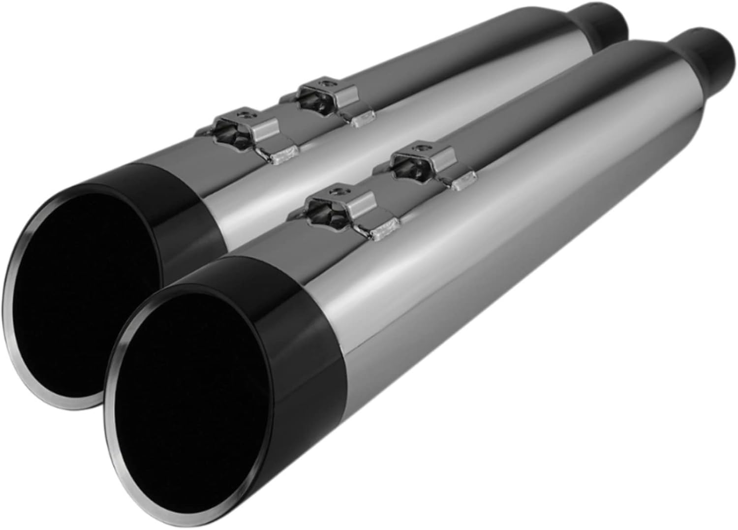 KHROME WERKS 1801-1450 202765 HP-Plus 4.5" Slip-On Mufflers for Touring - Chrome with Edge