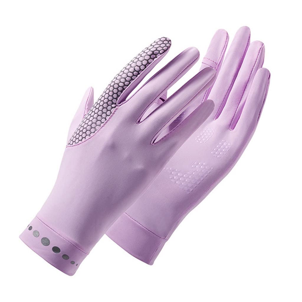 Sun Protection Gloves Women's Spring and Outdoor Riding ice Silk Fingerless cool Feeling Men