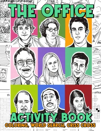The Office Activity Book: Word Search, Crossword Puzzles, Quotes And Coloring All In One, White...