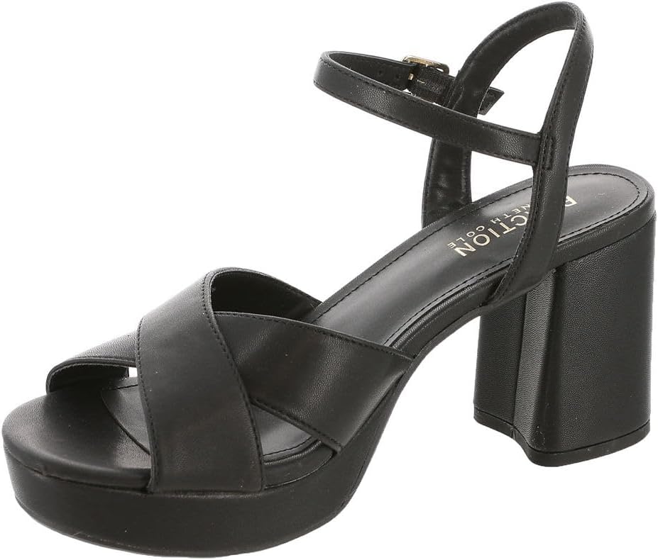Kenneth Cole REACTION Women's Reeva Platform Heeled Sandal, Black 1, 5 - Image 4