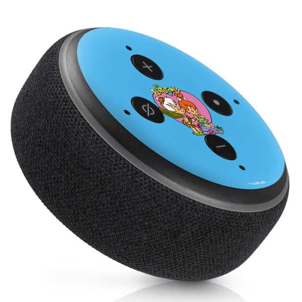 Skinit Decal Audio Skin Compatible with Amazon Echo Dot 3 - Officially Licensed The Flinstones BAMM-BAMM and Pebbles Design