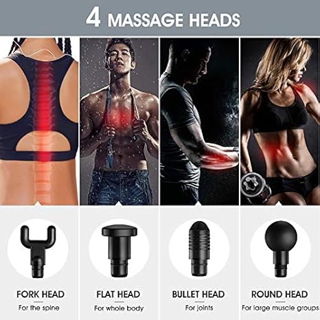 JUZEN Pistola De Masaje Muscular Vibrador Pistola De Fascia ...
