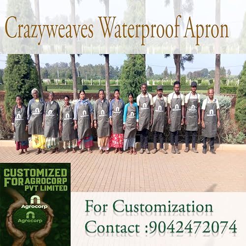 Image of Waterproof Printed Kitchen Apron for Women & Men, Adjustable Neck Cooking Apron with Front Pocket, Oil & Stain Resistant Apron for Cooking, Baking & Kitchen Use