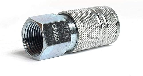Miniatura 8 de Interstate Pneumatics CH680 Acoplador de acero industrial de 38 pulgadas x 12 pulgada NPT hembra