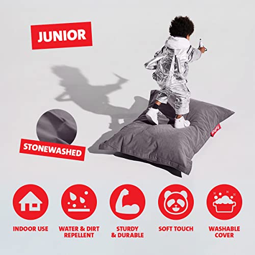 Fatboy Junior Stonewashed Bean Bag Chair, Grey, Large #TOP4