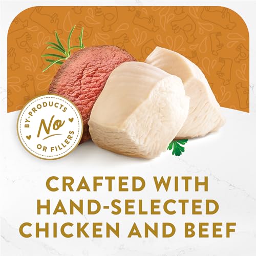 Image of Fancy Feast Purina Appetizers Lickable Grain Free Cat Food Topper White Meat Chicken and Shredded Beef Appetizer - 1.1 oz. Trays,(Pack of 20)