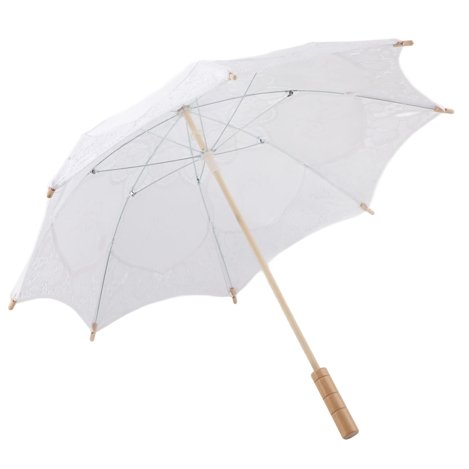 Parasol en dentelle blanche, Lady Wedding Lace Umbrella pour femme Décoration de mariage Accessoires photo