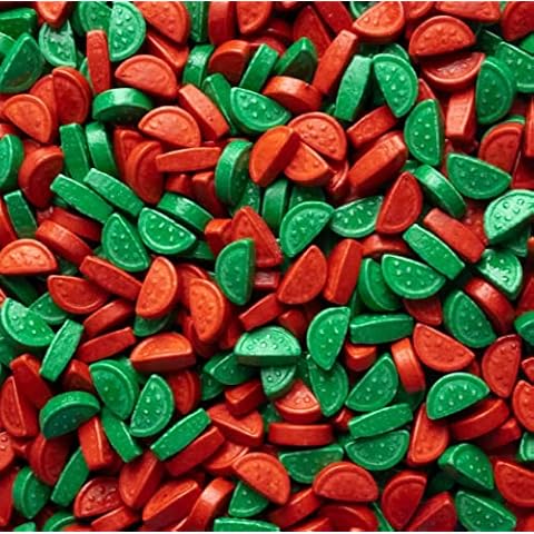 Red & Green Watermelons - Edible Sprinkle Topping | great for Baking, Decorating Brownies, Cakes, Cookies, Doughnuts, Ice Cream, & More - (3.5oz Jar) Cover