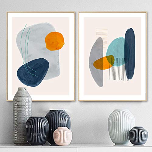 Peinture sur toile moderne pour réveiller un salon blanc | Art géométrique 50x70cm