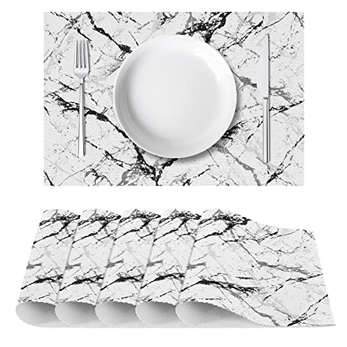 Sets de table en marbre de qualité supérieure | Lot de 6 décoration chic