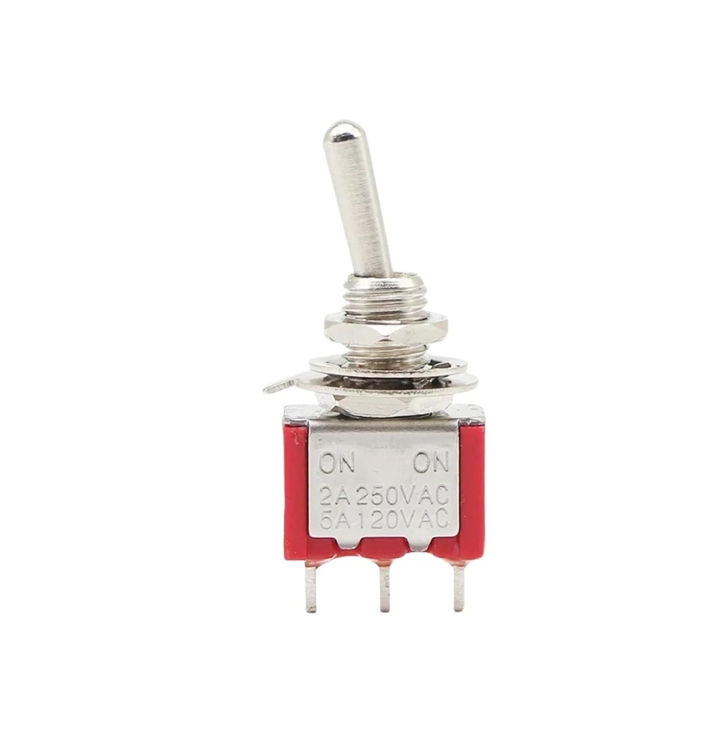 5/10PCS MTS-102 Red 3 PINToggle Switch Switches 2/3 Position 6MM Latching Switch MTS-103 SPDT ON-Off -ON Waterproof Cap(with Cap,10PCS)
