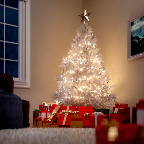 Miniatura 3 de Casaria Árbol De Navidad Artificial 180cm Blanco Con Soporte 533 Puntas Pino Pvc Decoración Navideña