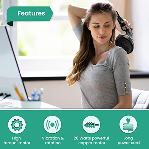 AGARO-Atom-Electric-Handheld-Full-Body-Massager-with-3-Massage-Heads-Variable-Speed-Settings-for-Pain-Relief-and-Relaxation-Back-Leg-Foot-Black