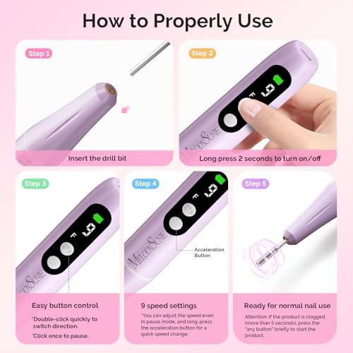 Image of MelodySusie PC90G Cordless Nail Drill & P-Art01R Handheld UV Lamp