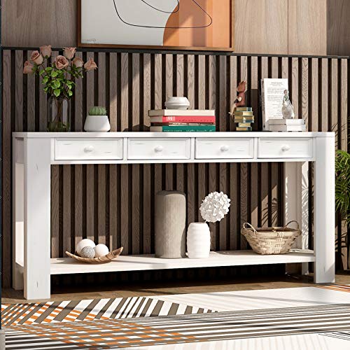 P PURLOVE Console Table for Entryway Hallway Easy Assembly 64