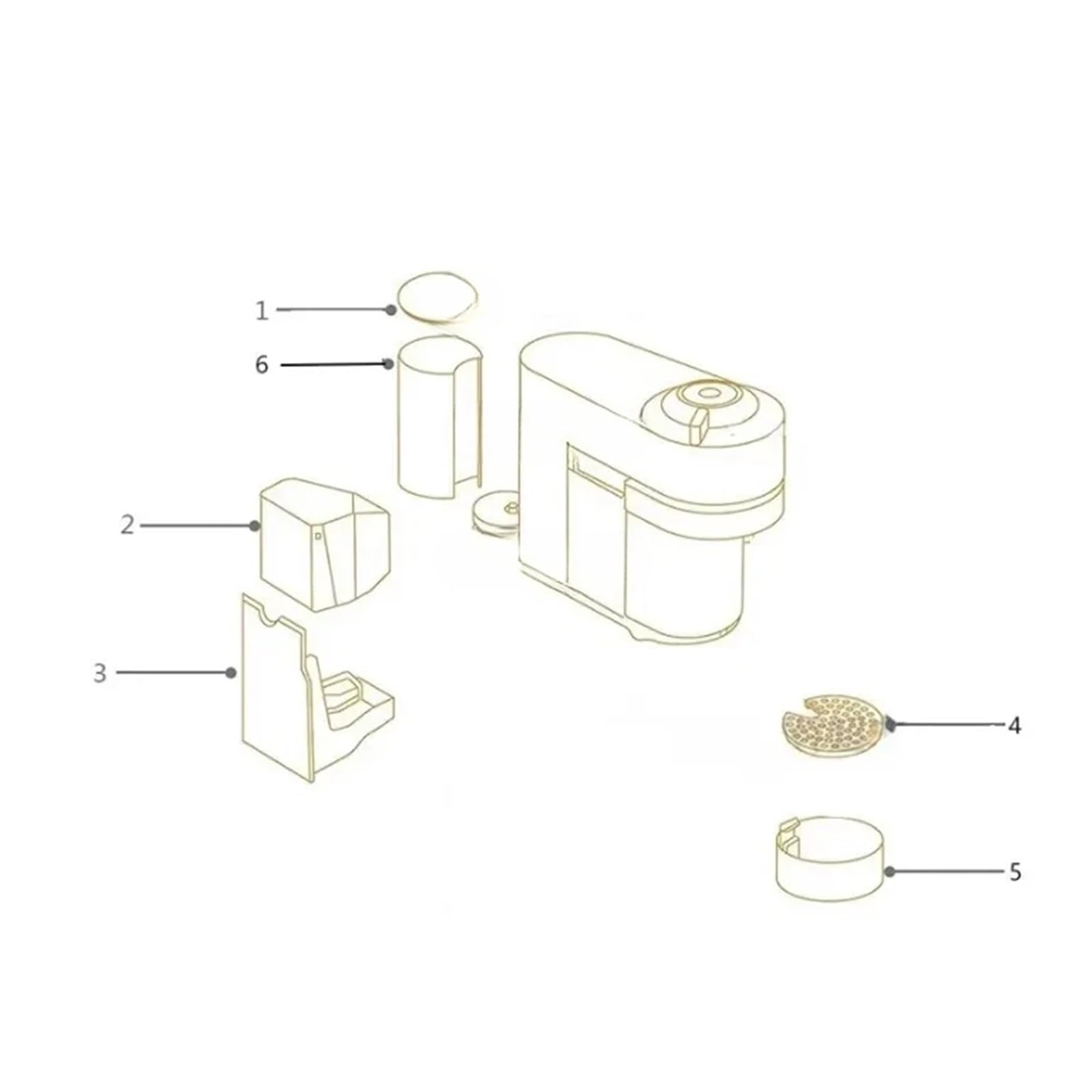 Tapa Del Depósito De Agua, Compatible Con La Cafetera De Cápsulas Nespresso Vertuo Pop