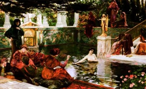 Impression sur toile le bain de Théodora finition premium 60x90cm