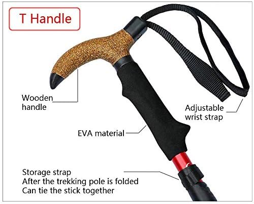Walking Foldable Adjustable Telescopic Ergonomic Trekking Poles for Hiking, Walking, Backpacking Travel