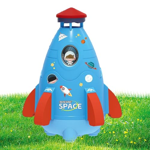 Dgayaeic Juguete de rociador Espacial, rociador de Agua de Cohetes | Cartoones al Aire Libre Niños Agua Water Play Space Rocket Toy - Sproker de césped para el jardín de la Piscina del Patio de
